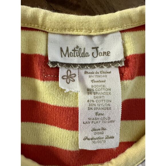 Matilda Jane It's A Wonderful Parade Ode To Shoes Sleeveless Stripe Floral Dress - Picture 5 of 7
